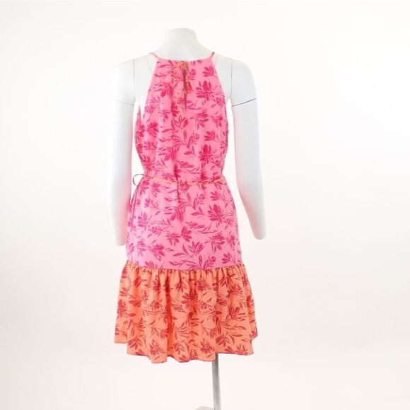 INC International Concepts Womens Printed Belted A-Line Soft Rose Combo - Picture 3 of 5